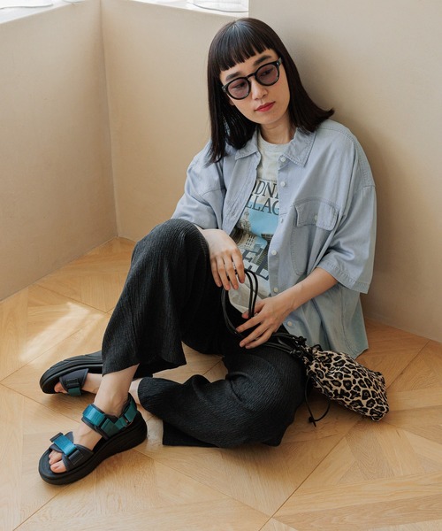 niko and...(ニコアンド)の「オリジナル巾着2WAYショルダーバッグ(ショルダーバッグ・レディース・グレー/ブラック/アイボリー/その他1・0)」の7枚目の写真