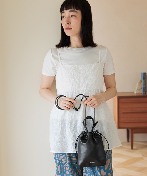 niko and...(ニコアンド)の「オリジナル巾着2WAYショルダーバッグ(ショルダーバッグ・レディース・グレー/ブラック/アイボリー/その他1・0)」の12枚目の写真