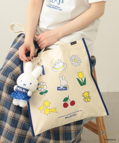 Miffy( ミッフィー)の「MILKFED. x MIFFY ICON TOTE(トートバッグ・レディース・ブルー/レッド・ONE SIZE)」の1枚目の写真