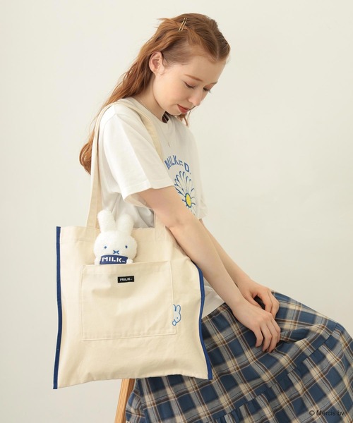 Miffy( ミッフィー)の「MILKFED. x MIFFY ICON TOTE(トートバッグ・レディース・ブルー/レッド・ONE SIZE)」の3枚目の写真