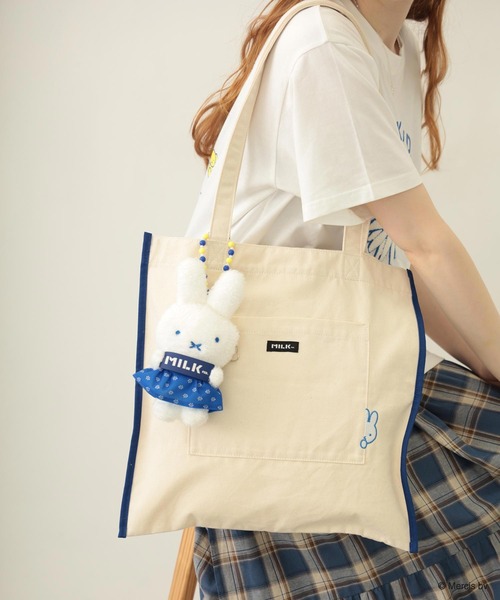 Miffy( ミッフィー)の「MILKFED. x MIFFY ICON TOTE(トートバッグ・レディース・ブルー/レッド・ONE SIZE)」の5枚目の写真