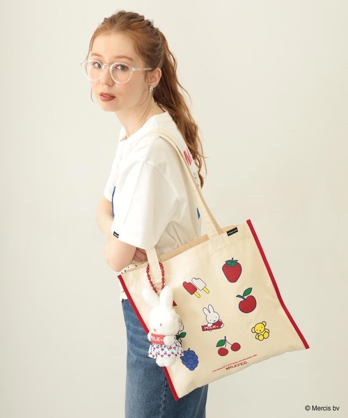 Miffy( ミッフィー)の「MILKFED. x MIFFY ICON TOTE(トートバッグ・レディース・ブルー/レッド・ONE SIZE)」の8枚目の写真