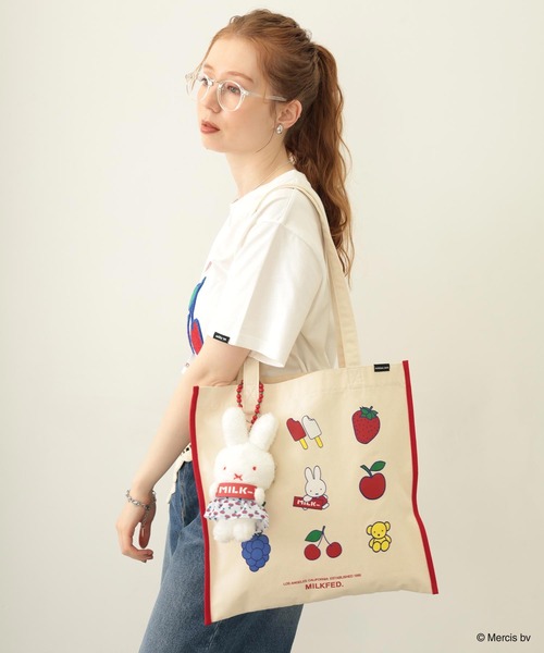 Miffy( ミッフィー)の「MILKFED. x MIFFY ICON TOTE(トートバッグ・レディース・ブルー/レッド・ONE SIZE)」の10枚目の写真