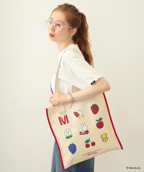 Miffy( ミッフィー)の「MILKFED. x MIFFY ICON TOTE(トートバッグ・レディース・ブルー/レッド・ONE SIZE)」の11枚目の写真