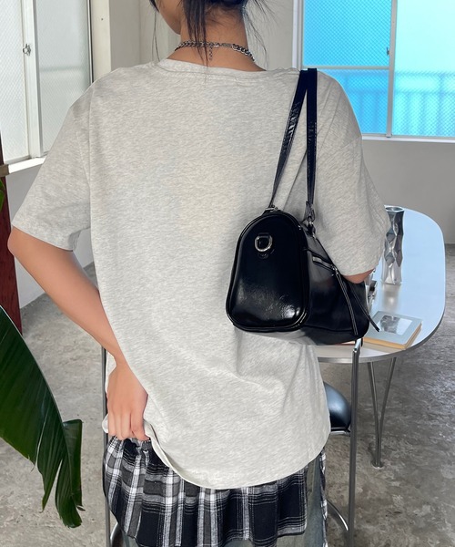 VQ（ブイキュー）の「Photographic Loose silhouette Short sleeve T-shirt / フォトグラフィック ルーズシルエット 半袖Tシャツ（Tシャツ/カットソー・レディース・ライトグレー/ベージュ系その他/ピンク/ベージュ・FREE）」の8枚目の写真