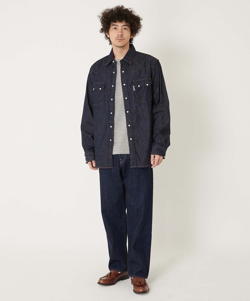 【未使用に近い❗】ST814 ライトデニム ウエスタンシャツ サイズ３（L） ST814 ライトデニム ウエスタンシャツ（シャツ/ブラウス）｜BLUE BLUE