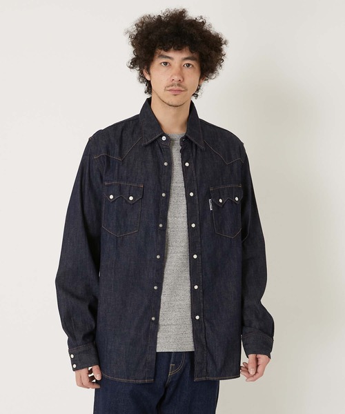 【未使用に近い❗】ST814 ライトデニム ウエスタンシャツ サイズ３（L） ST814 ライトデニム ウエスタンシャツ（シャツ/ブラウス）｜BLUE BLUE