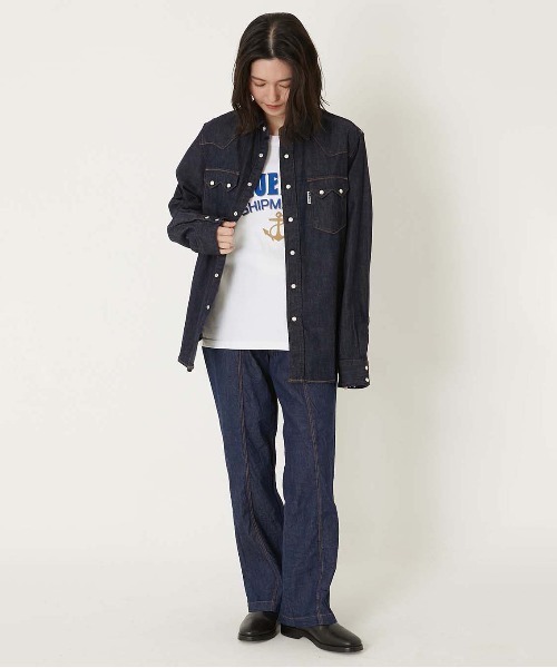 BLUE BLUE(ブルーブルー)の「ST814 ライトデニム ウエスタンシャツ(シャツ/ブラウス・メンズ・ネイビー・SMALL/MEDIUM/LARGE/X-LARGE)」の10枚目の写真