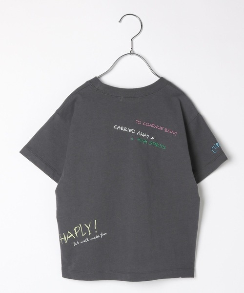 LEPSIM（レプシィム）の「【KIDS】カラフル手描きロゴT　451661（Tシャツ/カットソー・キッズ・オフホワイト/チャコールグレー/ベージュ・120/140）」の4枚目の写真