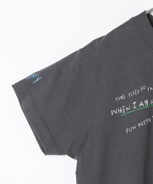 LEPSIM（レプシィム）の「【KIDS】カラフル手描きロゴT　451661（Tシャツ/カットソー・キッズ・オフホワイト/チャコールグレー/ベージュ・120/140）」の6枚目の写真