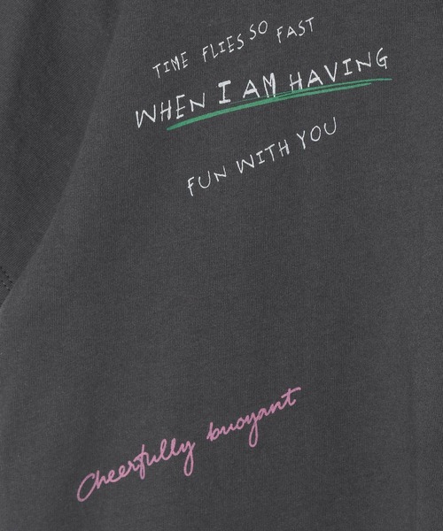 LEPSIM（レプシィム）の「【KIDS】カラフル手描きロゴT　451661（Tシャツ/カットソー・キッズ・オフホワイト/チャコールグレー/ベージュ・120/140）」の15枚目の写真