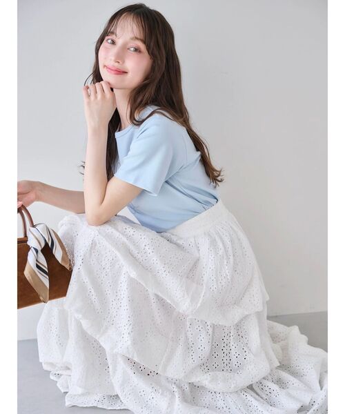 dazzlin（ダズリン）の「コットンレースバルーンタックスカート（スカート・レディース・ブラック/オフホワイト・SMALL/MEDIUM）」の19枚目の写真