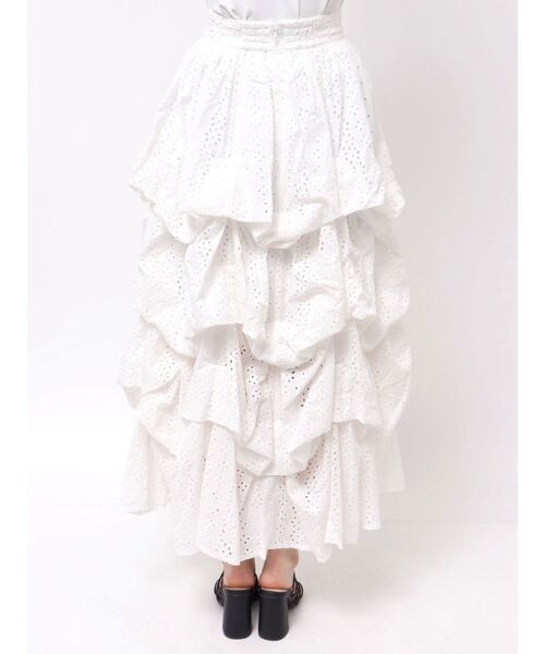 dazzlin（ダズリン）の「コットンレースバルーンタックスカート（スカート・レディース・ブラック/オフホワイト・SMALL/MEDIUM）」の10枚目の写真