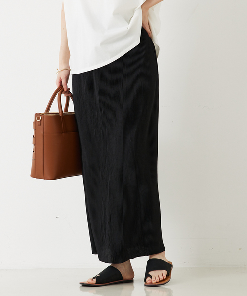 abahouse mavie（アバハウスマヴィ）の「クリスタルプリーツナロースカート（スカート・レディース・アイボリー/ストライプ/ドット/ブラック・フリー）」の3枚目の写真