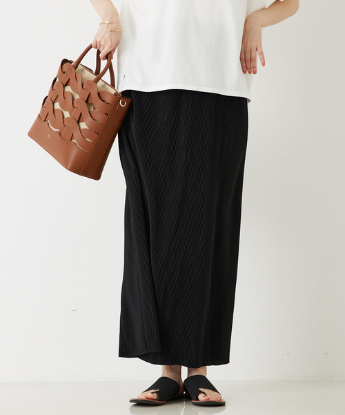 abahouse mavie（アバハウスマヴィ）の「クリスタルプリーツナロースカート（スカート・レディース・アイボリー/ストライプ/ドット/ブラック・フリー）」の11枚目の写真