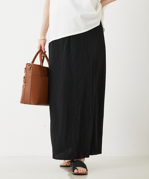 abahouse mavie（アバハウスマヴィ）の「クリスタルプリーツナロースカート（スカート・レディース・アイボリー/ストライプ/ドット/ブラック・フリー）」の12枚目の写真