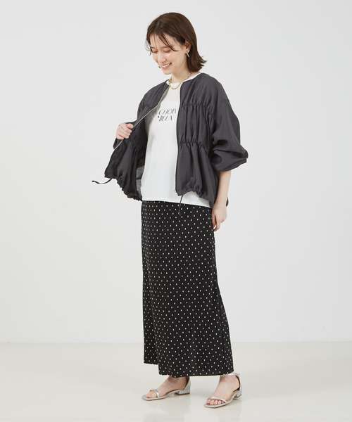 abahouse mavie（アバハウスマヴィ）の「クリスタルプリーツナロースカート（スカート・レディース・アイボリー/ストライプ/ドット/ブラック・フリー）」の15枚目の写真