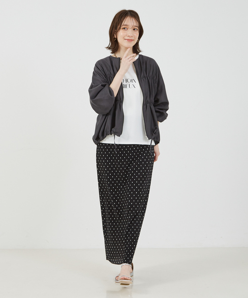 abahouse mavie（アバハウスマヴィ）の「クリスタルプリーツナロースカート（スカート・レディース・アイボリー/ストライプ/ドット/ブラック・フリー）」の16枚目の写真