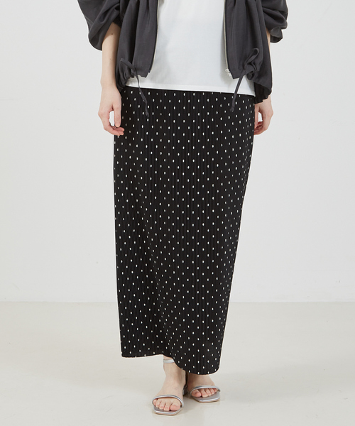 abahouse mavie（アバハウスマヴィ）の「クリスタルプリーツナロースカート（スカート・レディース・アイボリー/ストライプ/ドット/ブラック・フリー）」の17枚目の写真