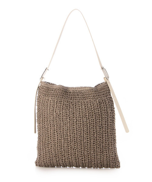 cache cache（カシュ カシュ）の「カシュカシュ cachecache / フリーハンドルクロッシェトート（かごバッグ・レディース・ブラック/グレー/キャメル・FREE）」の2枚目の写真