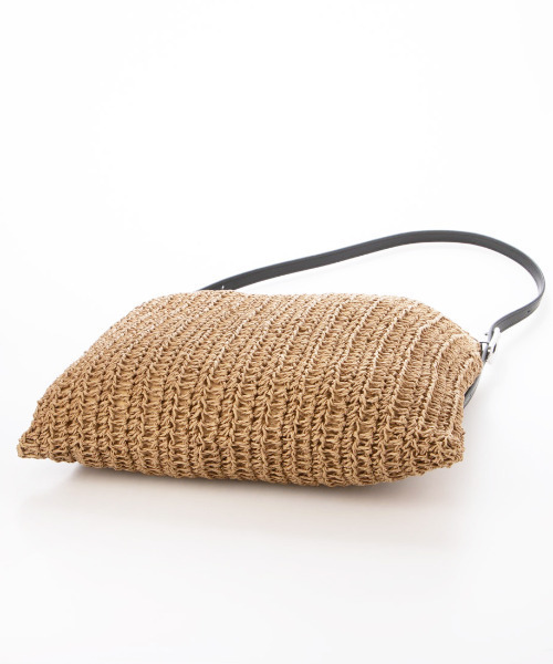 cache cache（カシュ カシュ）の「カシュカシュ cachecache / フリーハンドルクロッシェトート（かごバッグ・レディース・ブラック/グレー/キャメル・FREE）」の5枚目の写真