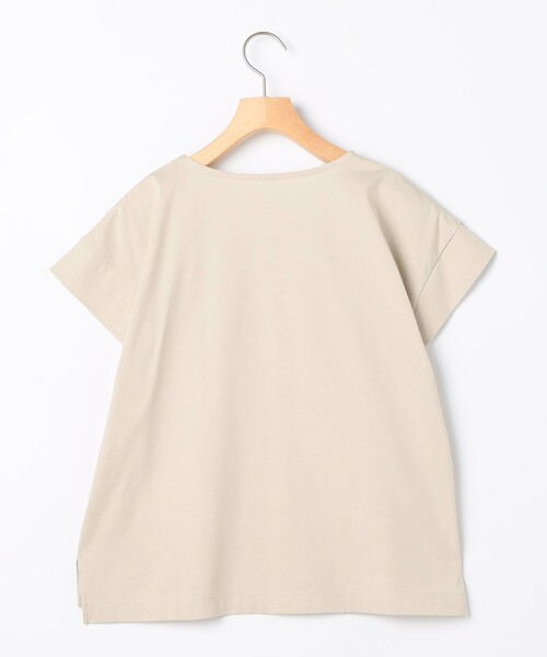 MICO COULIER（ミコクリエ）の「超長綿フロッキー×箔プリントTシャツ（Tシャツ/カットソー・レディース・ベージュ/オフホワイト/チャコールグレー・38）」の18枚目の写真