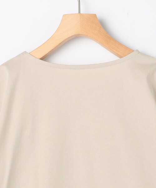 MICO COULIER（ミコクリエ）の「超長綿フロッキー×箔プリントTシャツ（Tシャツ/カットソー・レディース・ベージュ/オフホワイト/チャコールグレー・38）」の19枚目の写真