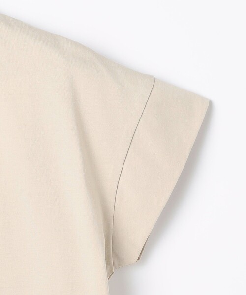 MICO COULIER（ミコクリエ）の「超長綿フロッキー×箔プリントTシャツ（Tシャツ/カットソー・レディース・ベージュ/オフホワイト/チャコールグレー・38）」の22枚目の写真