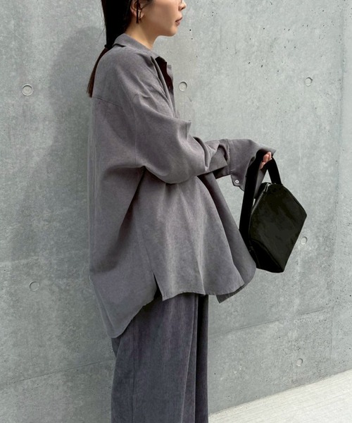 デザインオーバーサイズシャツ セール】カフスデザインオーバーサイズシャツ（シャツ/ブラウス