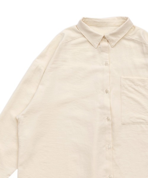 select MOCA by son（セレクトモカバイソン）の「カフスデザインオーバーサイズシャツ（シャツ/ブラウス・レディース・アイボリー/グレー/ブラウン・FREE）」の10枚目の写真