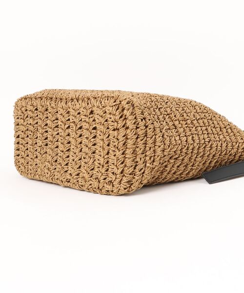 m.f.editorial（エムエフエディトリアル）の「【ペーパー素材】雑材 ショルダーバッグ A4対応（ショルダーバッグ・レディース・ターコイズブルー/ダークウッド・FREE）」の4枚目の写真