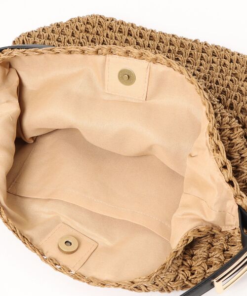 m.f.editorial（エムエフエディトリアル）の「【ペーパー素材】雑材 ショルダーバッグ A4対応（ショルダーバッグ・レディース・ターコイズブルー/ダークウッド・FREE）」の5枚目の写真