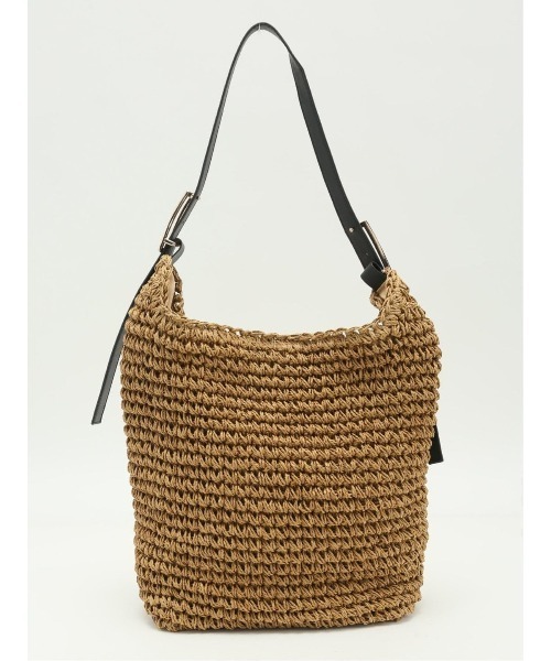 m.f.editorial（エムエフエディトリアル）の「【ペーパー素材】雑材 ショルダーバッグ A4対応（ショルダーバッグ・レディース・ターコイズブルー/ダークウッド・FREE）」の9枚目の写真