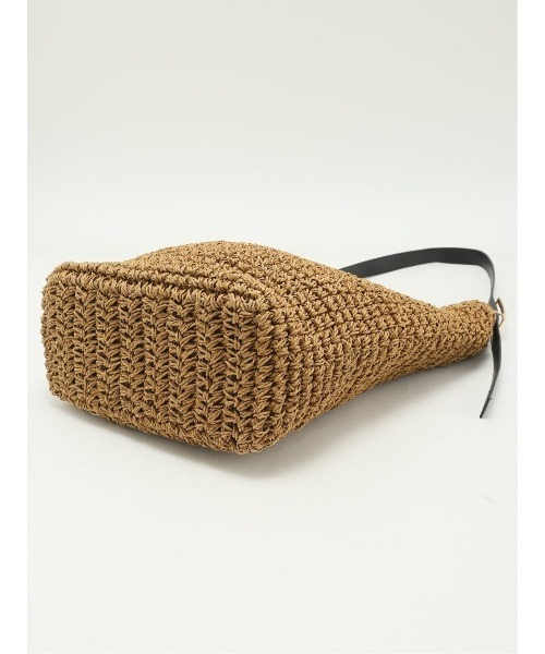 m.f.editorial（エムエフエディトリアル）の「【ペーパー素材】雑材 ショルダーバッグ A4対応（ショルダーバッグ・レディース・ターコイズブルー/ダークウッド・FREE）」の10枚目の写真