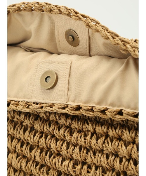 m.f.editorial（エムエフエディトリアル）の「【ペーパー素材】雑材 ショルダーバッグ A4対応（ショルダーバッグ・レディース・ターコイズブルー/ダークウッド・FREE）」の13枚目の写真