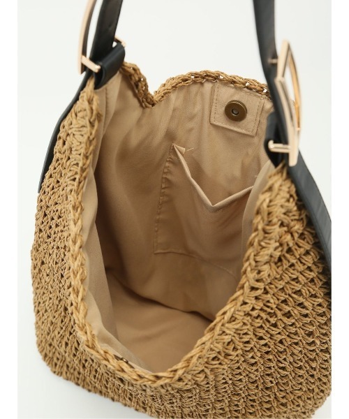 m.f.editorial（エムエフエディトリアル）の「【ペーパー素材】雑材 ショルダーバッグ A4対応（ショルダーバッグ・レディース・ターコイズブルー/ダークウッド・FREE）」の14枚目の写真