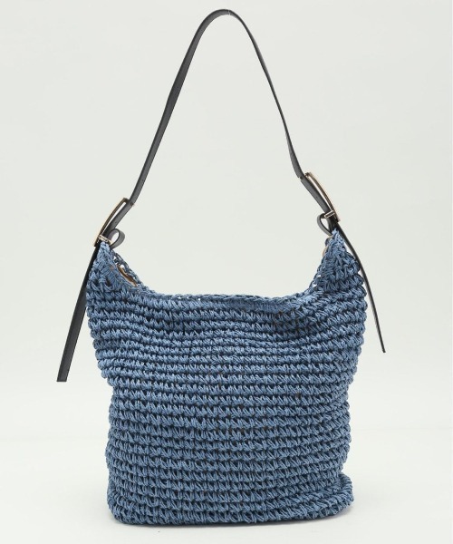 m.f.editorial（エムエフエディトリアル）の「【ペーパー素材】雑材 ショルダーバッグ A4対応（ショルダーバッグ・レディース・ターコイズブルー/ダークウッド・FREE）」の15枚目の写真