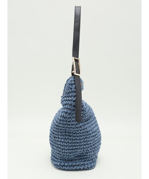 m.f.editorial（エムエフエディトリアル）の「【ペーパー素材】雑材 ショルダーバッグ A4対応（ショルダーバッグ・レディース・ターコイズブルー/ダークウッド・FREE）」の16枚目の写真