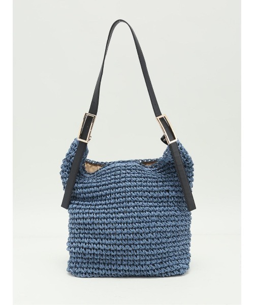 m.f.editorial（エムエフエディトリアル）の「【ペーパー素材】雑材 ショルダーバッグ A4対応（ショルダーバッグ・レディース・ターコイズブルー/ダークウッド・FREE）」の17枚目の写真