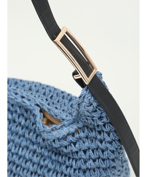 m.f.editorial（エムエフエディトリアル）の「【ペーパー素材】雑材 ショルダーバッグ A4対応（ショルダーバッグ・レディース・ターコイズブルー/ダークウッド・FREE）」の19枚目の写真