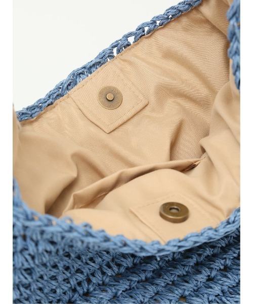 m.f.editorial（エムエフエディトリアル）の「【ペーパー素材】雑材 ショルダーバッグ A4対応（ショルダーバッグ・レディース・ターコイズブルー/ダークウッド・FREE）」の21枚目の写真