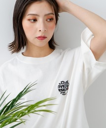 【CONVERSE/コンバース】×【TOM AND JERRY/トムとジェリー】ブランドロゴ 刺繍 オーバーサイズ Tシャツ