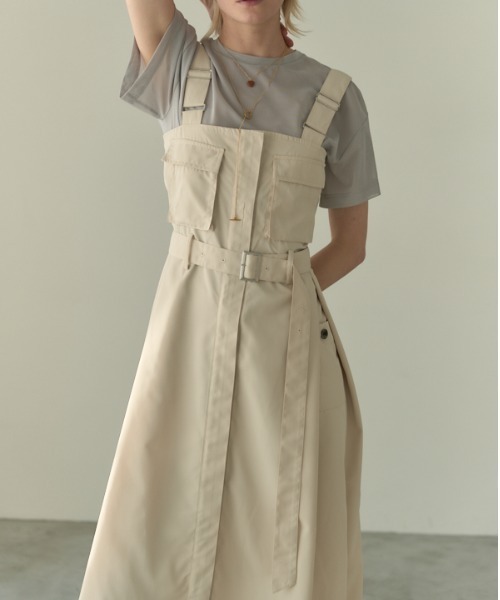 Muel Chic（ミュエルシック）の「Churchill onepiece チャーチルワンピース（ワンピース・レディース・カーキ系/ブラック/オフホワイト・MEDIUM）」の5枚目の写真
