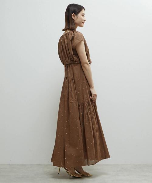 SOFFITTO(ソフィット)の「インド綿ドット刺繍ギャザーボレロブラウス(カーディガン/ボレロ・レディース・ネイビー/ブラウン/ブラック・FREE)」の12枚目の写真
