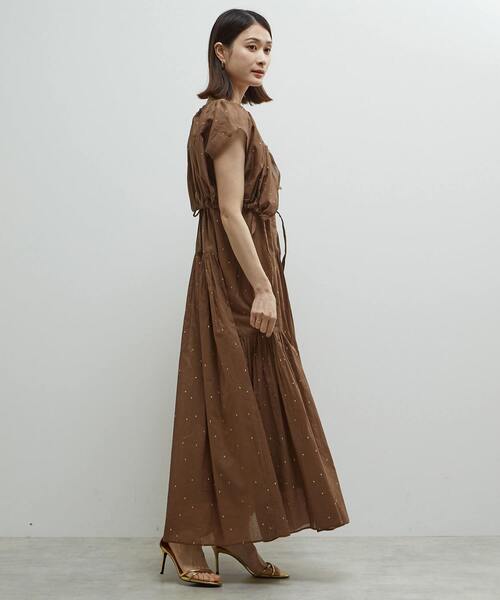 SOFFITTO(ソフィット)の「インド綿ドット刺繍ギャザーボレロブラウス(カーディガン/ボレロ・レディース・ネイビー/ブラウン/ブラック・FREE)」の13枚目の写真