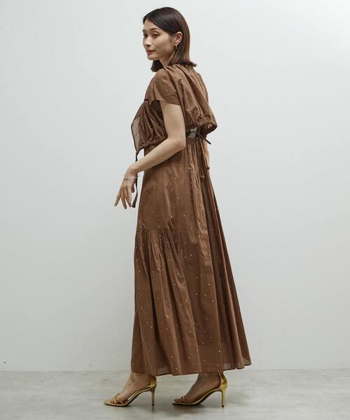 SOFFITTO(ソフィット)の「インド綿ドット刺繍ギャザーボレロブラウス(カーディガン/ボレロ・レディース・ネイビー/ブラウン/ブラック・FREE)」の14枚目の写真