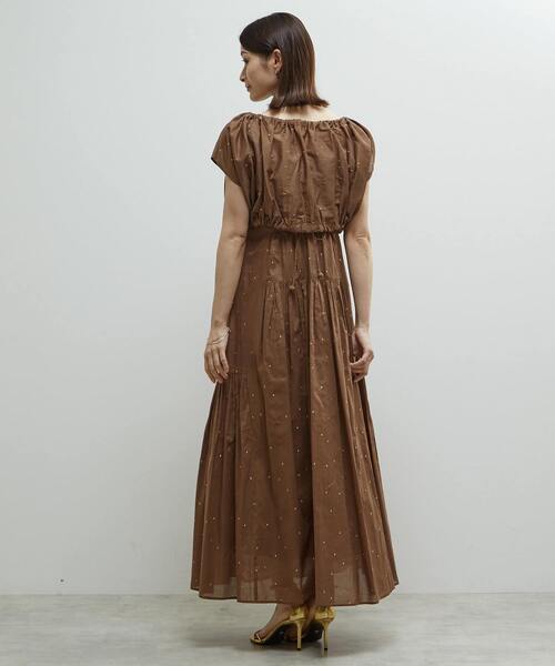 SOFFITTO(ソフィット)の「インド綿ドット刺繍ギャザーボレロブラウス(カーディガン/ボレロ・レディース・ネイビー/ブラウン/ブラック・FREE)」の15枚目の写真