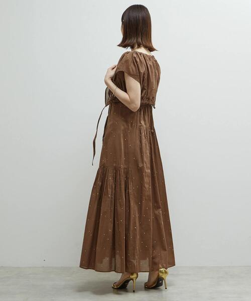 SOFFITTO(ソフィット)の「インド綿ドット刺繍ギャザーボレロブラウス(カーディガン/ボレロ・レディース・ネイビー/ブラウン/ブラック・FREE)」の16枚目の写真