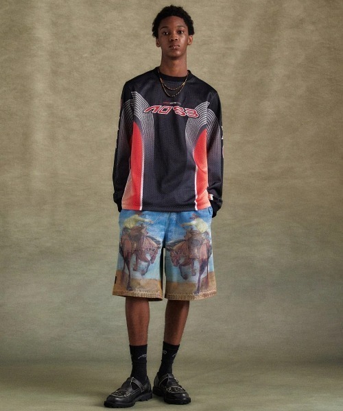 [Andersson Bell] MESH RACING LS T-SHIRTS★韓国人気 セール】Andersson Bell/アンダーソンベル/MESH RACING L/S T