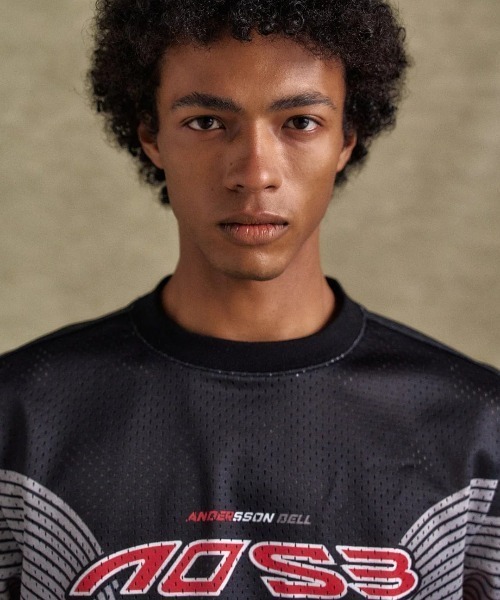 [Andersson Bell] MESH RACING LS T-SHIRTS★韓国人気 セール】Andersson Bell/アンダーソンベル/MESH RACING L/S T